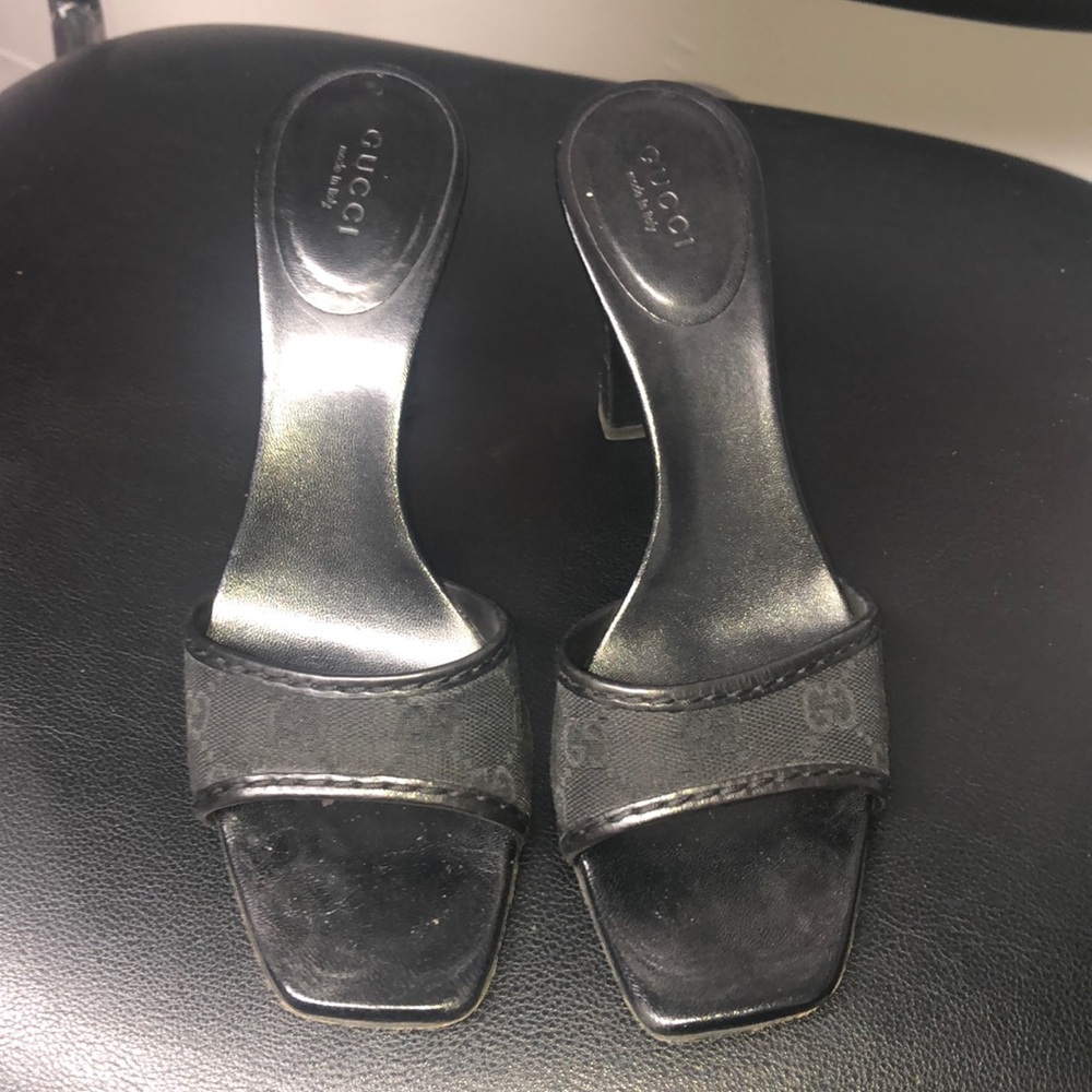 Gucci square toe mule